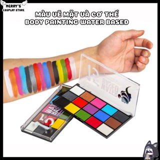  Hộp Màu Vẽ Mặt Và Cơ Thể Gốc Nước Body Painting Water Based Chuyên Dùng Trang Điểm Hoá Trang Cosplay 