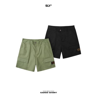 Quần Short Cargo Kaki SLY màu Olive / Black