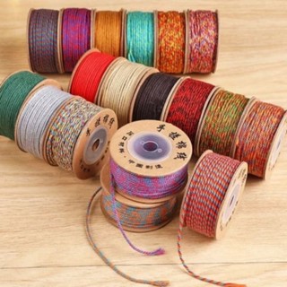 Dây Chỉ Ngũ Sắc Tây Tạng Sợi  1.0mm Cotton Đan Thắt Vòng Tay Hạt Bồ Đề Handmade Trang Sức Cổ Trang