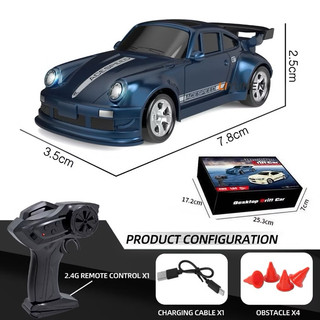  Xe điều khiển từ xa Drift 2 cầu tỷ lệ 1:64 mini có điều tốc pin sạc 