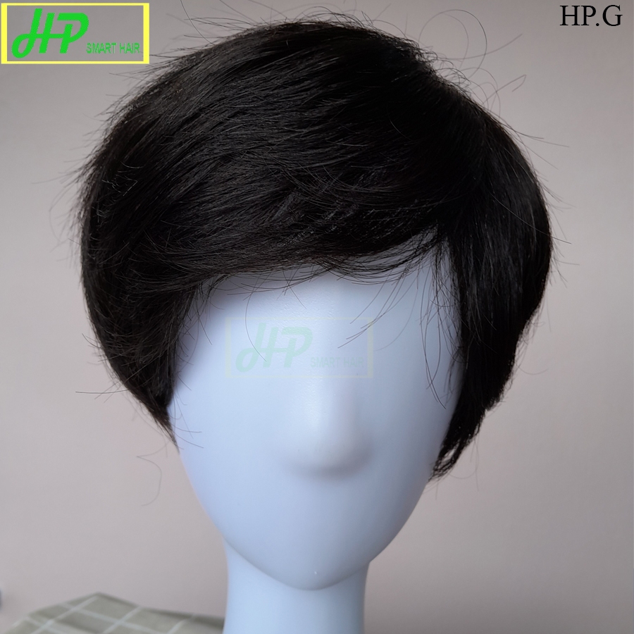 Tóc giả nữ nguyên đầu tóc ngắn HP SMART HAIR, mã HP.G làm từ tóc thật