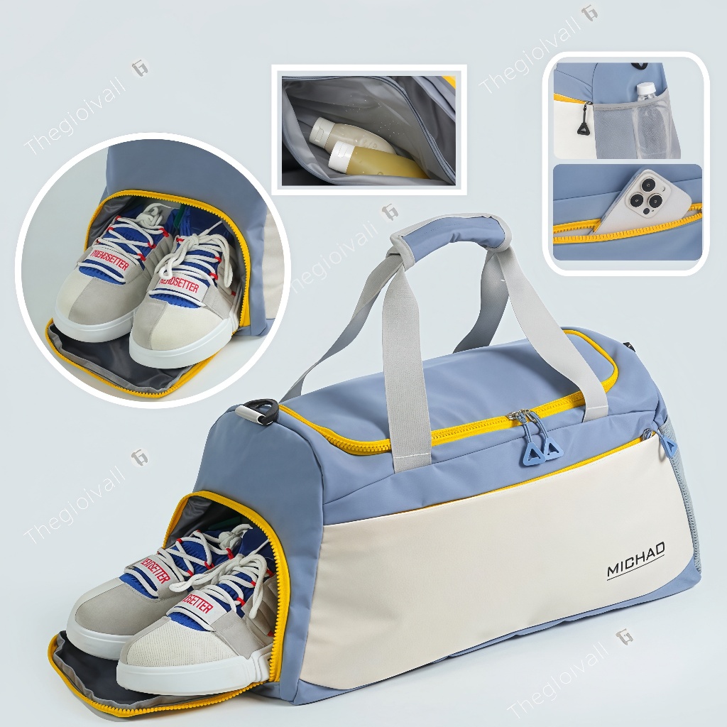 Túi du lịch ngắn ngày cao cấp,túi thể thao tập yoga,ngăn đựng giày riêng biệt,có ngăn đựng đồ ướt bên trong,sức chứa lớn