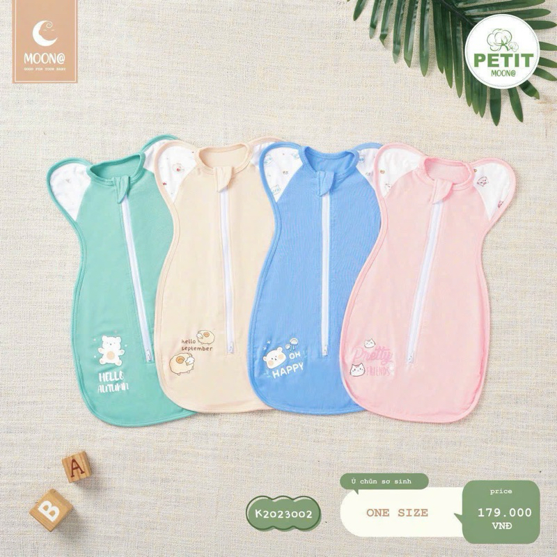 (Nhùn nhùn)Ủ chũn sơ sinh Moon PK2307 co giãn 4 chiều ( Một Size Cho Bé)