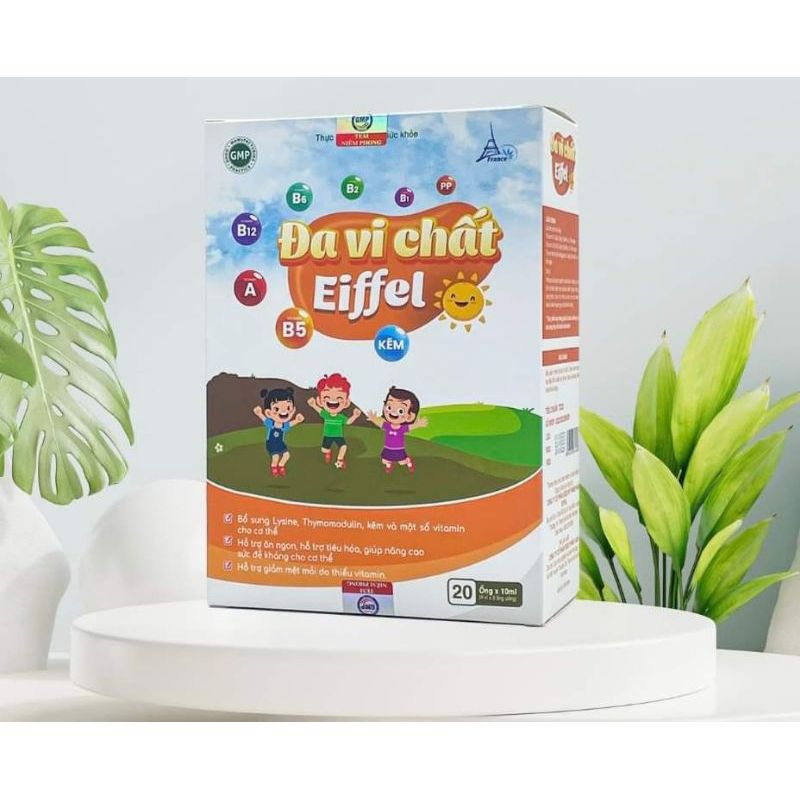 Đa Vi Chất Eiffel Hộp 20 Ống Hỗ Trợ Ăn Ngon Tiêu Hoá Nâng Cao Sức Đề Kháng Bổ Sung Vitamin