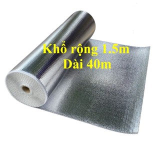 ( Khổ cao 1.05m x dài 40m) Cuộn Cách Nhiệt Cách Âm 2 mặt bạc giữa là túi khí chống nóng mái tôn