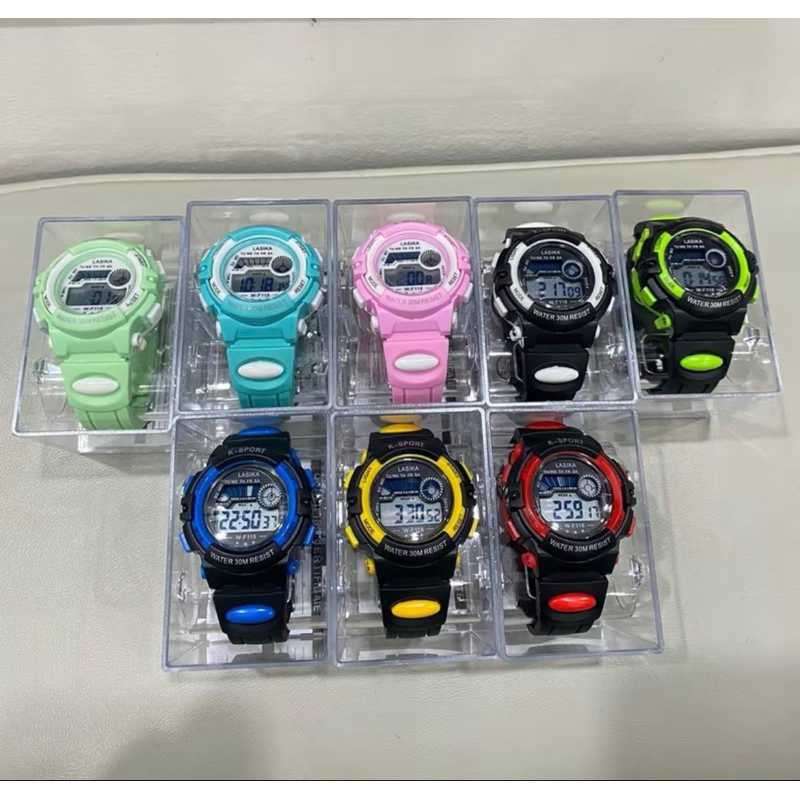 Đồng hồ thể thao K - Sports trẻ em nam nữ đến LASIKA, Đồng hồ thể thao điện tử chống nước thời trang mới nhất (ảnh thật)
