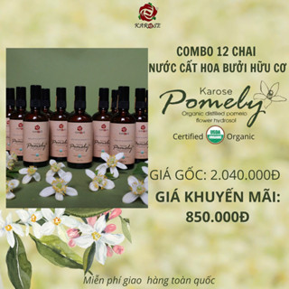 COMBO 12 NƯỚC CẤT HOA BƯỞI HỮU CƠ KAROSE 2024( xịt tóc dưỡng tóc , xịt mặt dưỡng da)