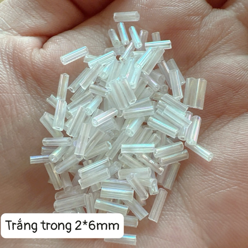 Cườm trúc nhựa tấm 2mm hàng thanh lý giá rẻ gói 450g