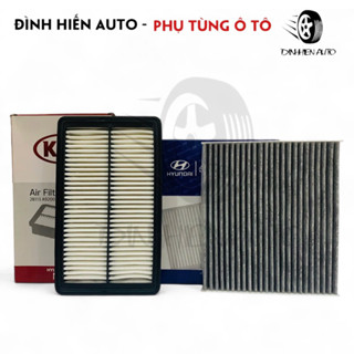 Xe SantaFe máy dầu (2.2D đời 2019->2020): Lọc gió động cơ & lọc điều hoà than hoạt tính (9200/0000)