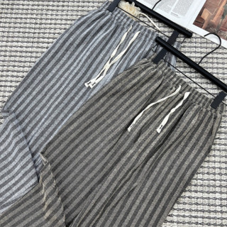 quần ống rộng005 vải dạ kẻ sọc cạp chun có dây rút