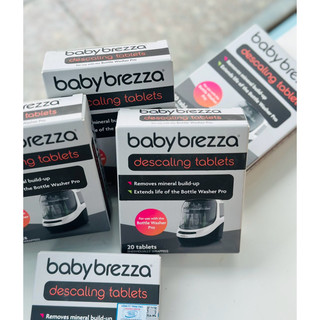   Baby Brezza - Hộp 120 viên rửa bình 20 viên tẩy cặn khay nung bình cho máy rửa bình sữa Baby Brezza an toàn cho bé 