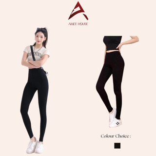 Quần legging nữ nâng mông lưng cạp cao giữ nhiệt legging thun ôm bó vải dày dặn tôn dáng ameehouse