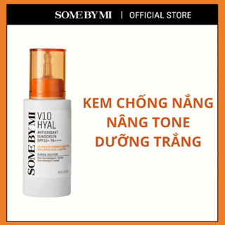 Some By Mi Kem chống nắng nâng tone da V10 Hyal Antioxidant Suncreen SPF 50+ PA++++ 40g