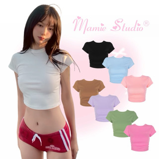 Áo croptop trơn body nữ tay ngắn đơn giản, chất thun rip cotton co giãn có size từ 40 đến 70kg