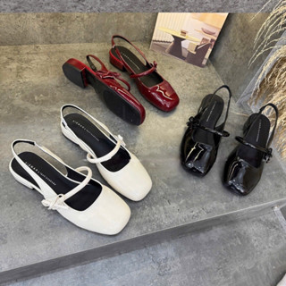 [Sẵn Hàng] Sandal bệt nữ có quai sau đính nơ gót đế 2cm [ SS3V ]