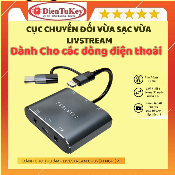 Cục Chuyển Đổi Box Livestream Cool Sell Vừa Sạc Vừa Livestream Dành Cho ĐT