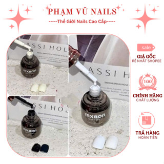 Sơn Gel Mxbon 4 Màu Trắng, Trắng Nước Gạo, Trắng Sữa, Đen Cao Cấp 15ml