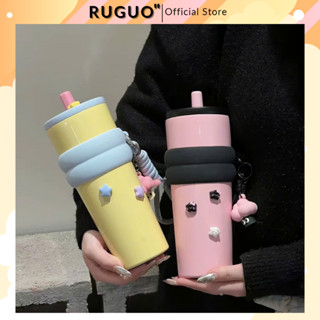 Ly Giữ Nhiệt FUN 710ml Inox 316 Có Ống Hút, Ly Giữ Nhiệt Nóng Lạnh Inox 316 Có Quai Xách Tiện Lợi