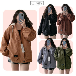 Áo Khoác Nữ Chống Nắng Nhung Tăm Formal TL014 Form Unisex 2 Lớp Thoáng Mát | Có Túi Trong Tiện Lợi Nón Rộng| Ginhouse