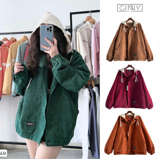 Áo Khoác Nữ Chống Nắng Nhung Tăm Formal TL014 Form Unisex 2 Lớp Thoáng Mát | Có Túi Trong Tiện Lợi Nón Rộng| Ginny