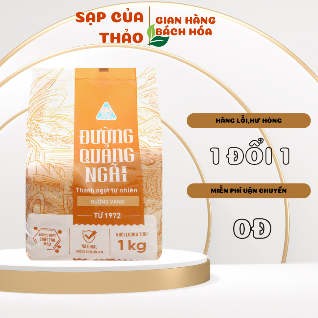 Đường vàng Quảng Ngãi gói 1kg