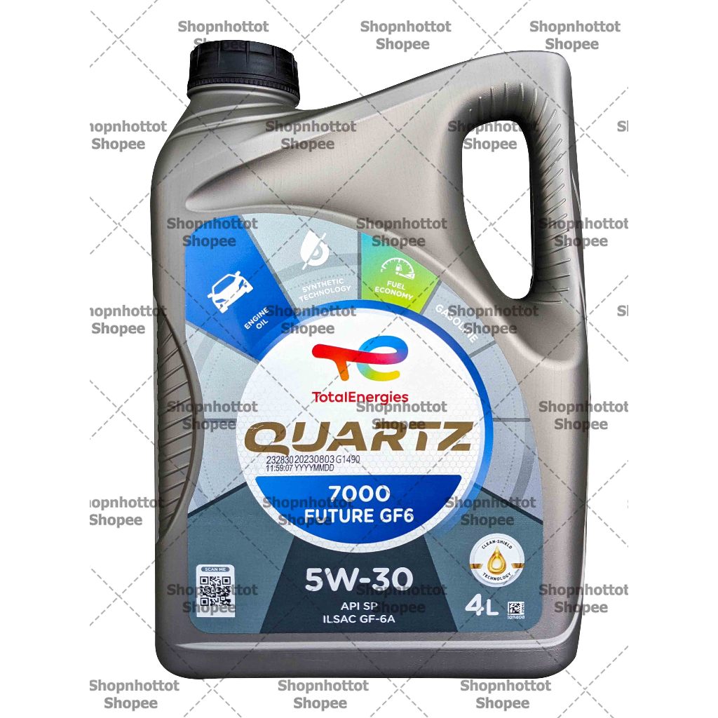 Dầu nhớt tổng hợp ô-tô Total Quartz 7000 5w30 tiết kiệm nhiên liệu 4.000ml ( 4L ) Nội địa Hàn Quốc -