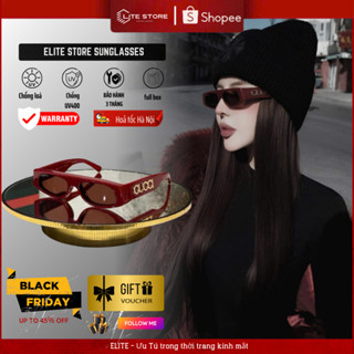 [HÀNG CHÍNH HÃNG] Kính thời trang cao cấp Nữ Guu.cci đỏ đô trắng và đen bản sang chảnh không thể nhầm lẫn Full bill box