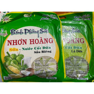 (Giá sỉ) 10 túi Bánh phồng sữa - nước cốt dừa Nhơn Hoàng - Loại 220g