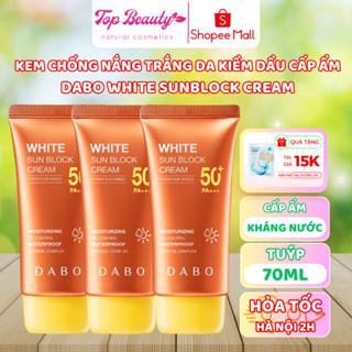  Kem chống nắng trắng da cấp ẩm kiềm dầu kháng nước trống trôi - DABO White Sunblock Cream DABO 70ml 