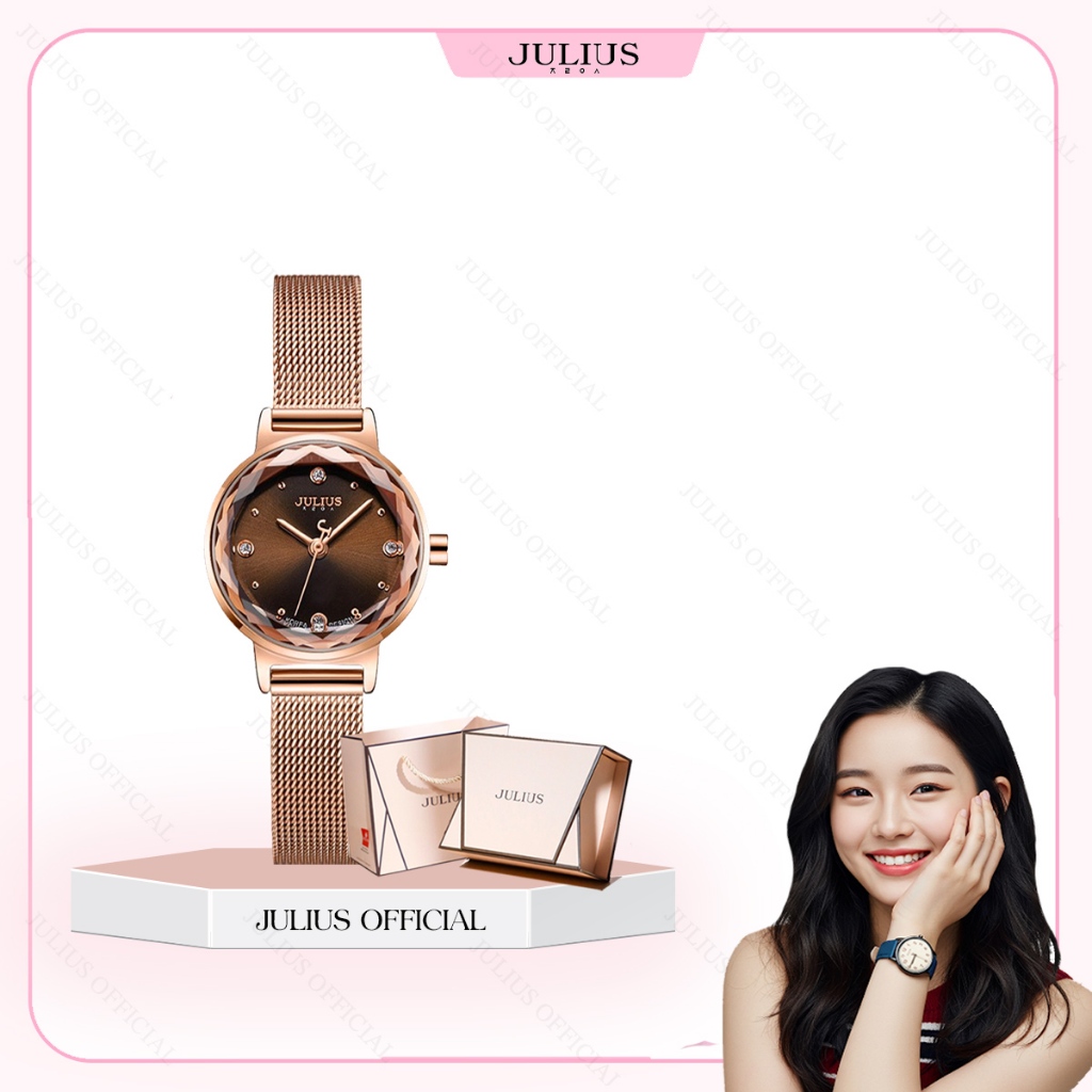 Combo Đồng hồ nữ Julius JA-917 + vòng Julius | Julius Official