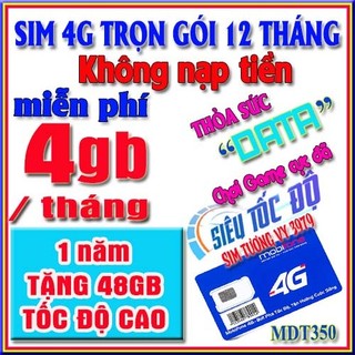 SIM 4G Mobifone 1 Năm - 12MDT50 | 6MDT150 | 12MDT150 | MDT350  - Data Khủng - Xài Cả Năm