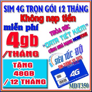 SIM 4G Mobifone 1 Năm - 12MDT50 | 6MDT150 | 12MDT150 | MDT350  - Data Khủng - Xài Cả Năm