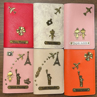 ví đựng hộ chiếu bao da bọc hộ chiếu passport cover khắc tên
