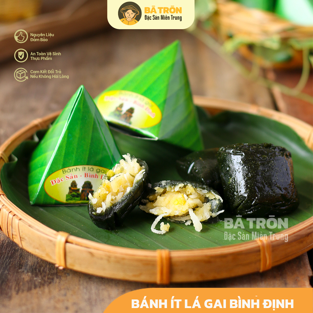 [Hàng Tuyển]_Bánh Ít Lá Gai Bình Định_Bánh làm tay_Lò Truyền Thống Gia Truyền