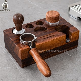Tamper Base Gỗ Óc Chó - Kệ Gỗ Lót Temper