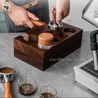 Tamper Base Gỗ Óc Chó - Kệ Gỗ Lót Temper