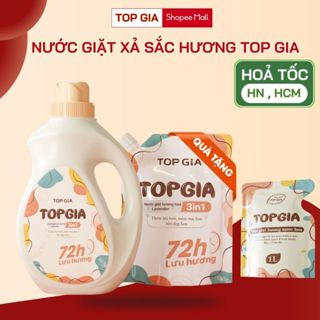 Nước giặt xả sắc hương Top Gia can 2L, thơm dịu nhẹ, giúp làm sạch và mềm quần áo