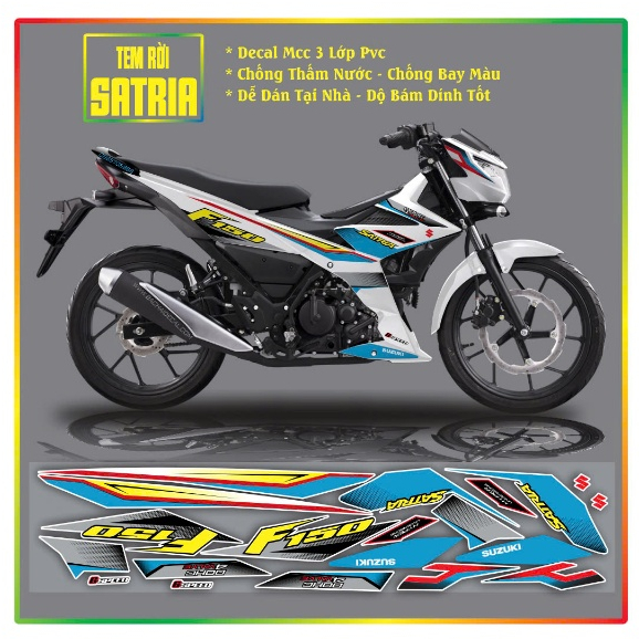 Tem Rời Tem Xe Satria Fi - Raider Fi Mẫu Mới Đỏ Đen hót nhất