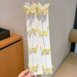 Set 2 kẹp dây ngọc bướm xinh dễ thương nhiều màu cho bé
