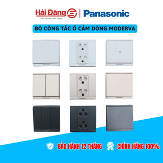 Bộ ổ cắm cao cấp Panasonic dòng Moderva - Ổ cắm vuông Panasonic màu trắng, xám và vàng ánh kim