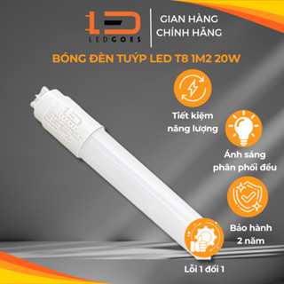 Bóng Đèn LED Tuýp T8 1m2 LEDGOES 20W – Đèn Tuýp Siêu Sáng, Tiết Kiệm Điện, Không Gây Chói, Lỗi 1 Đổi 1, Bảo Hành 2 Năm