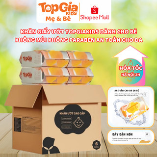  Khăn ướt đa năng TOPGIAKIDS đạt chuẩn 3K không mùi không cồn không parabens an toàn cho người dùng 