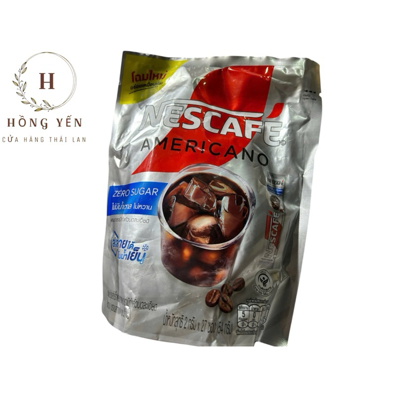 Cà phê NESCAFE AMERICANO Zero Sugar vị đen truyền thống