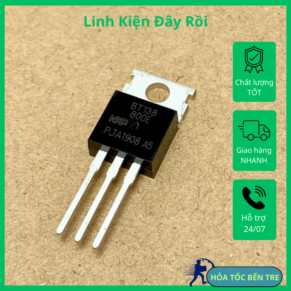 5 cái TRIAC BT138 800E BT138-800E 800V 12A TO-220