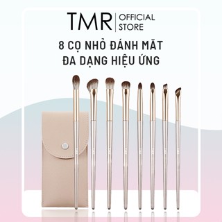 Bộ 8 Cọ Trang Điểm Phấn Mắt Kèm Túi TMR Sparkling Cọ Đánh Phấn Mắt Tạo Khối Bắt Sáng Tiện Dụng