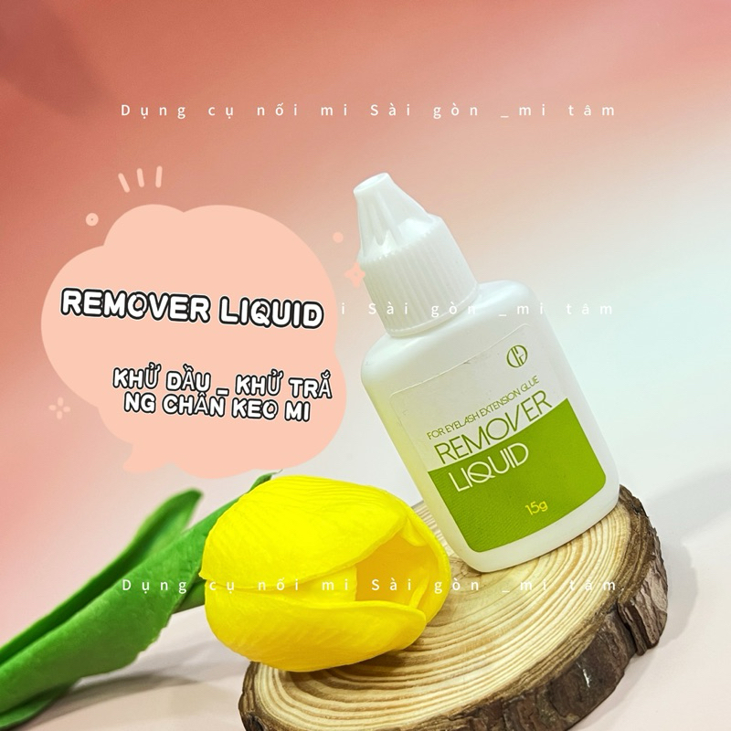 Khử dầu trên mi remover liquid _Khử trắng chân keo_khử dầu remover _ Dụng cụ nối mi _ Phụ liệu nối m