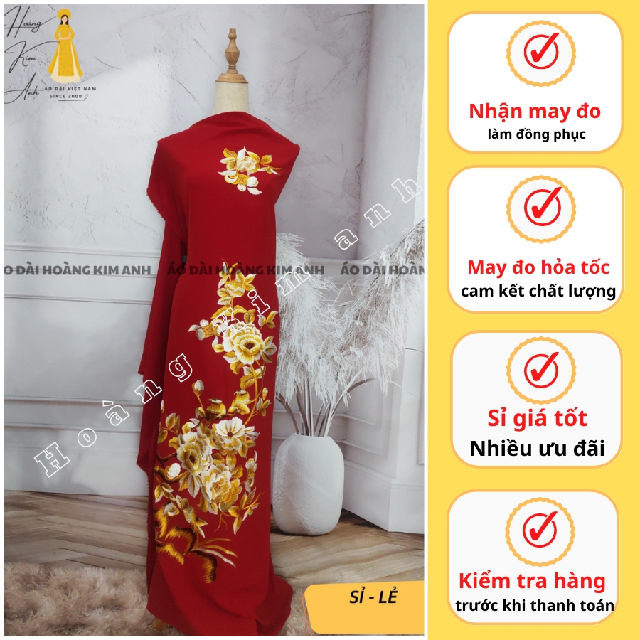 VẢI MAY ÁO DÀI VẢI LỤA MANGO THÊU LẮC TAY THU CÔNG HỌA TIẾT CHIM VÀ HOA ĐỘC LẠ, HÀNG THIẾT KẾ CAO CẤ
