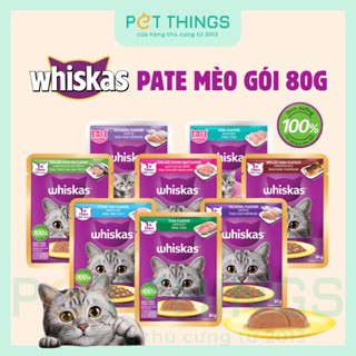 Pate Whiskas gói 85g - Pate cho mèo lớn và mèo con đủ vị Whiskas