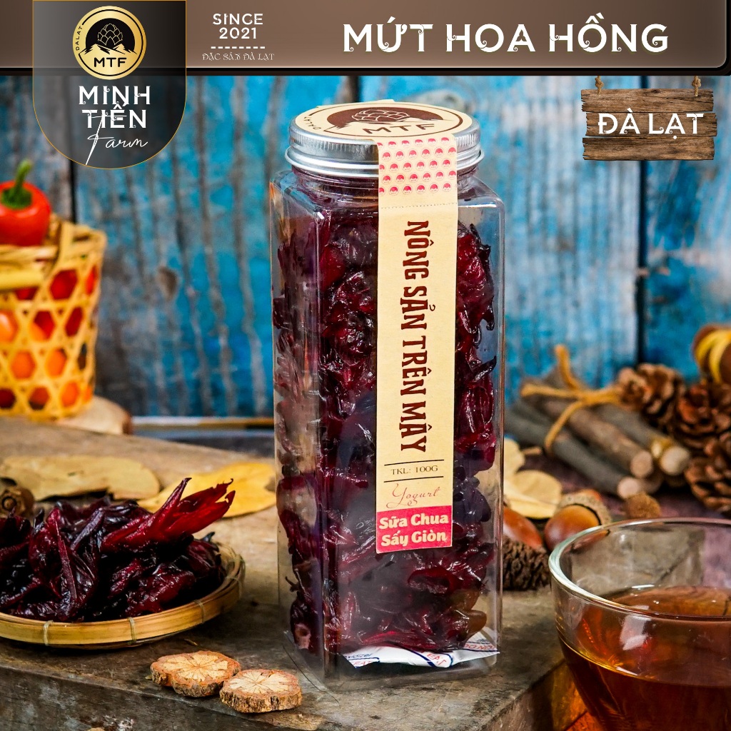 Mứt hoa Atiso đỏ ( mứt hoa hồng ) - Minh Tiến Farm - Đặc Sản Đà Lạt