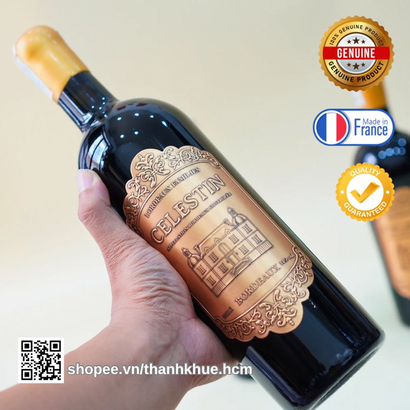 [ Nhãn đồng] Rượu vang Pháp CELESTIN GRAN VIN DE BORDEAUX